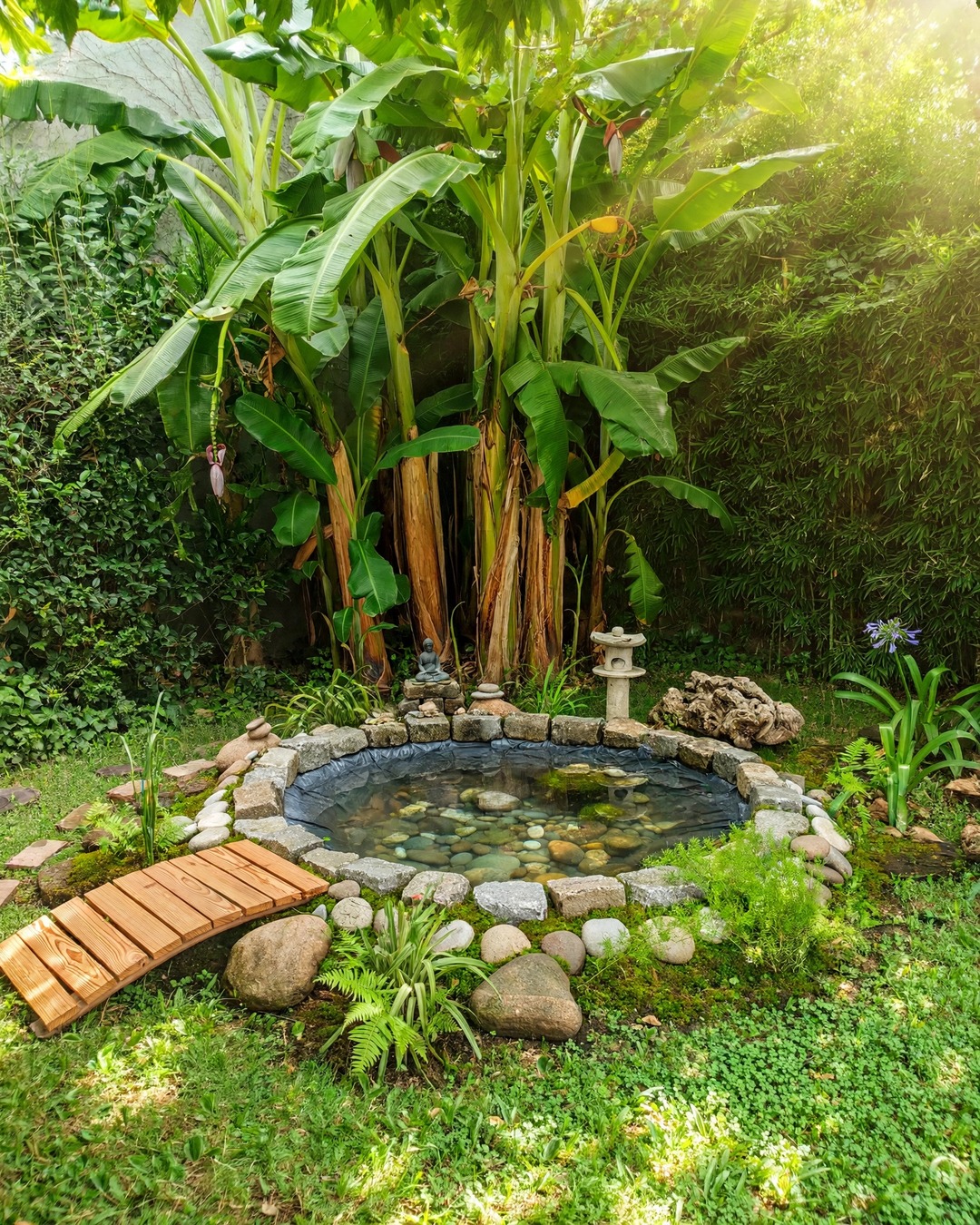 El estanque del jardín